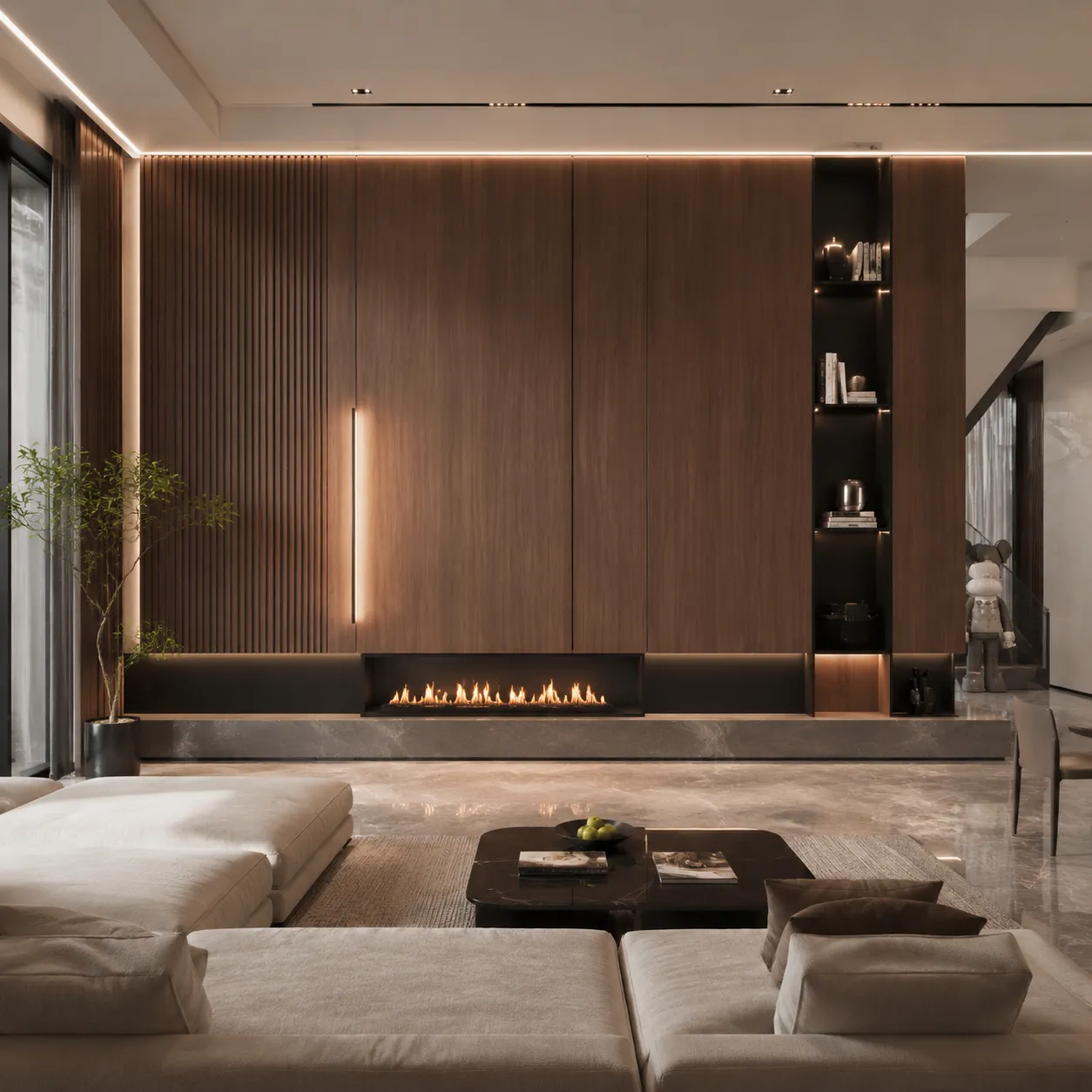 High-end waterproof wall panel effect display