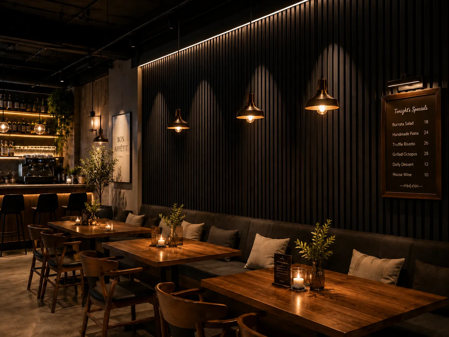 fluted-panel-restaurant-cafe-accent-wall