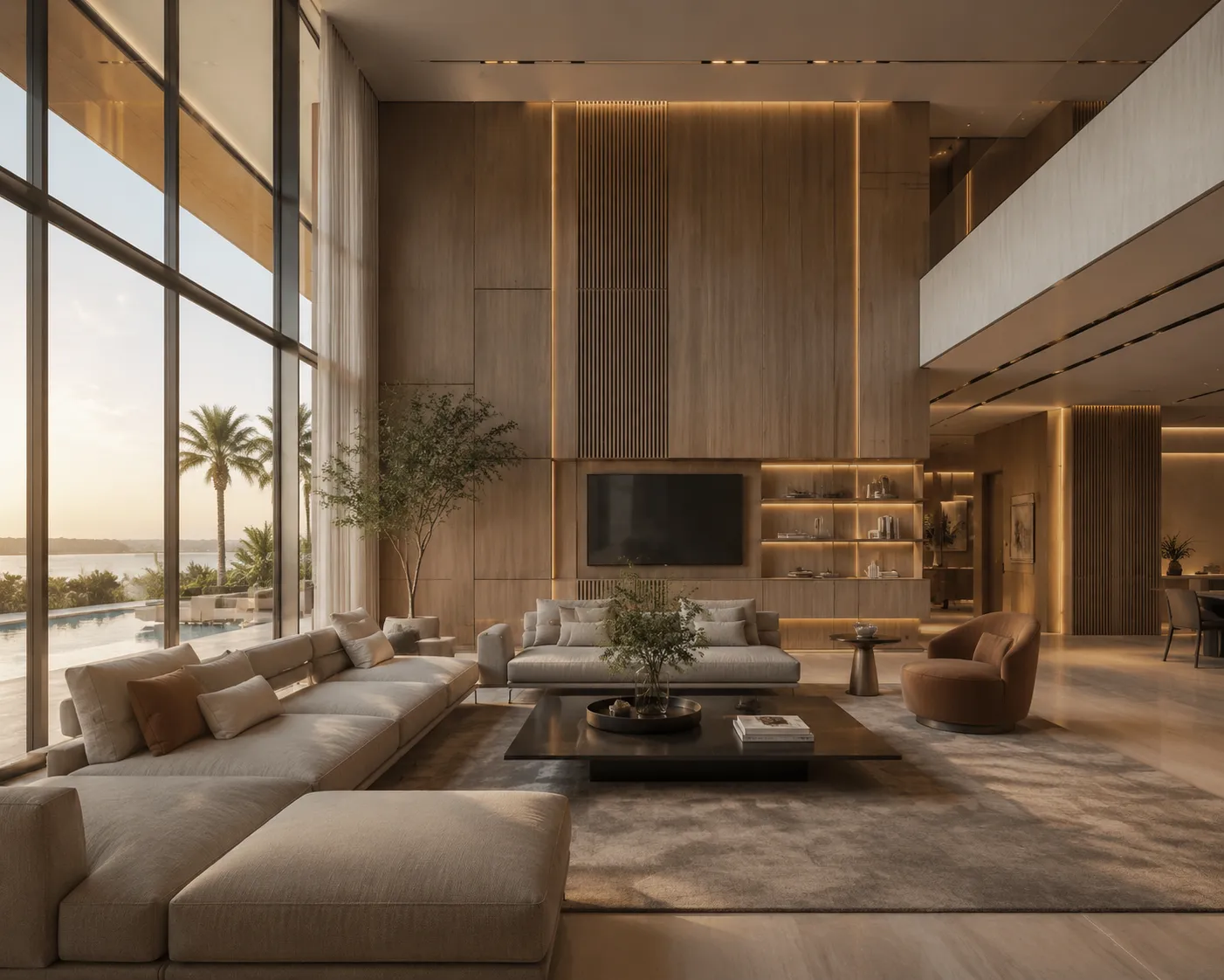luxury-wood-wall-panels-for-villa-living-room.
