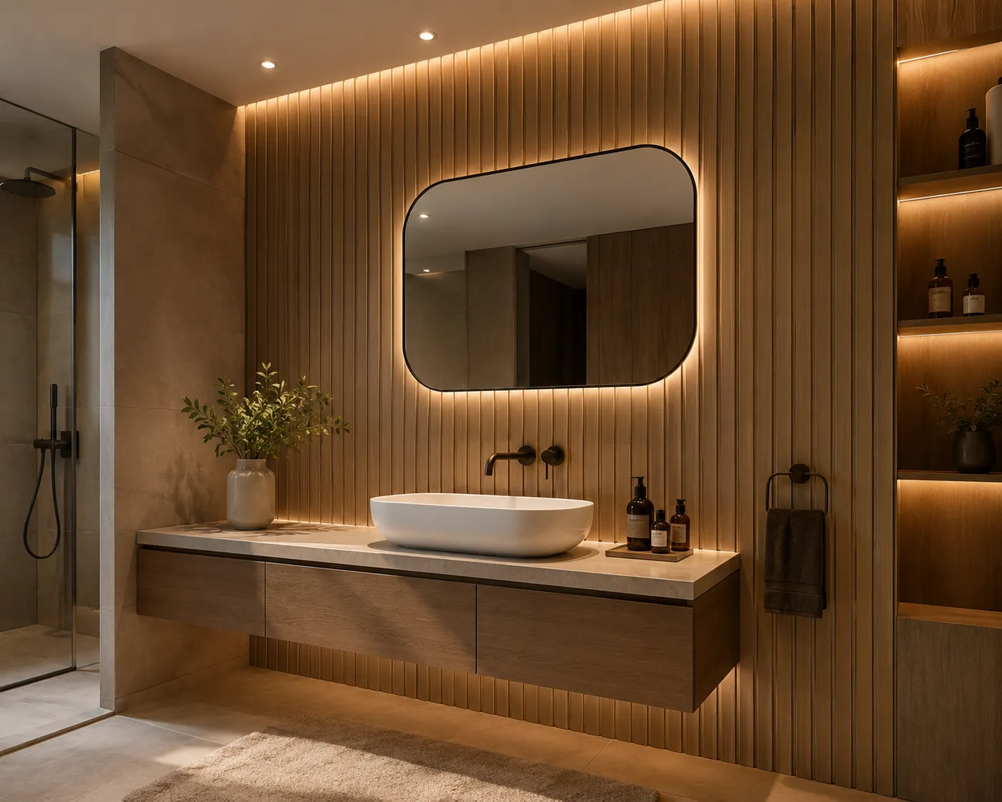 Waterproof WPC wall panels for bathroom