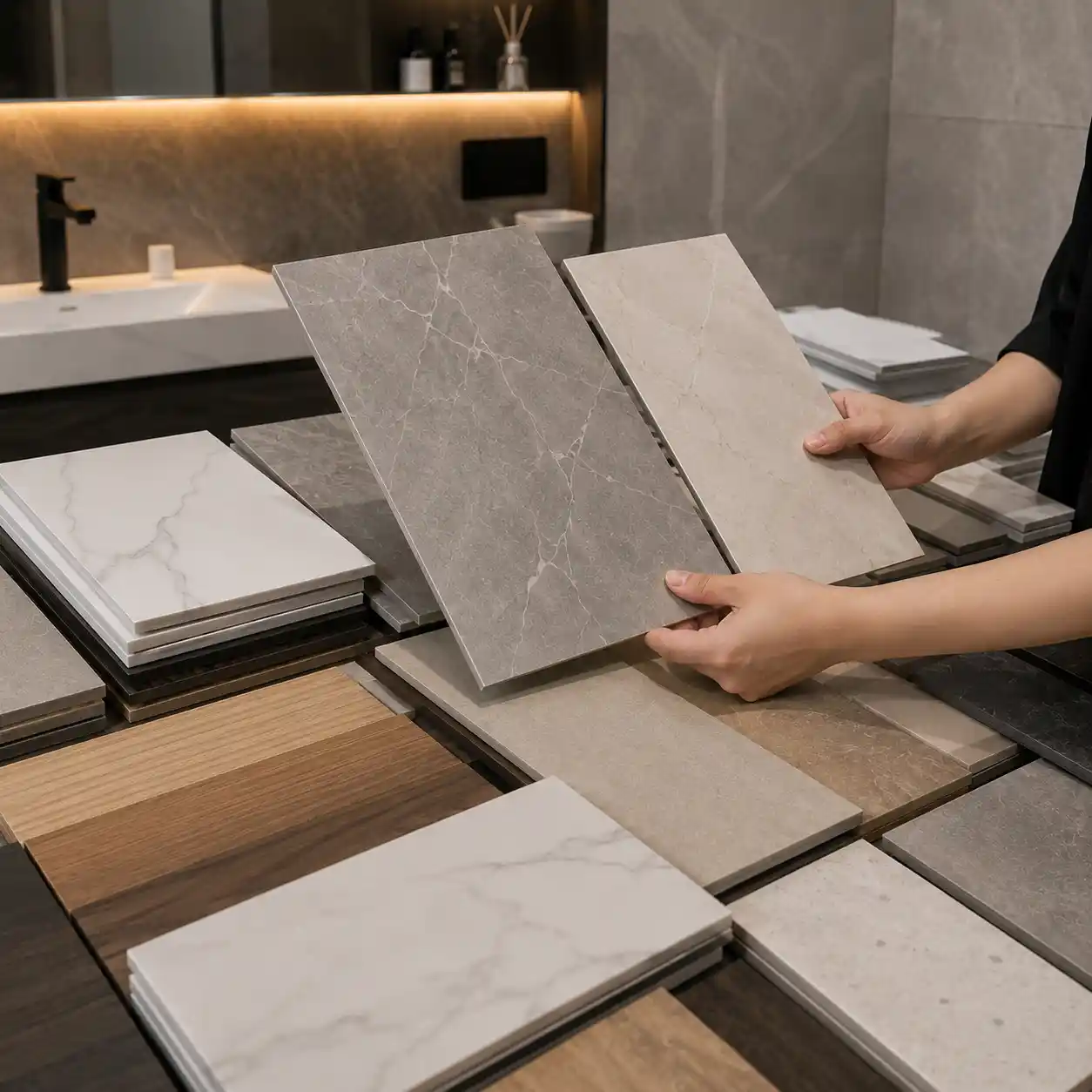 bathroom-waterproof-wall-panel-material-finish-samples
