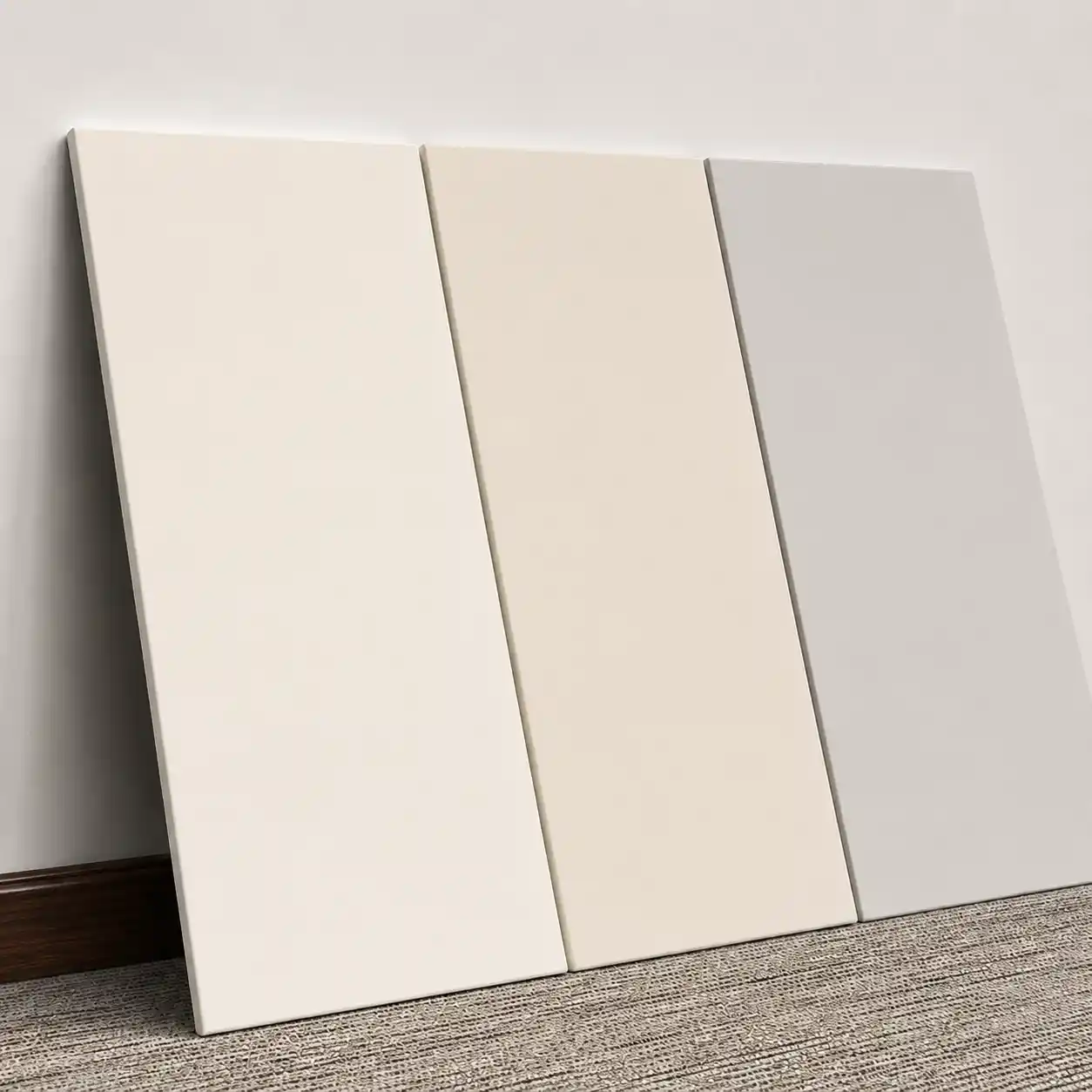 Easy install SPC wall panels with trim and joint detail