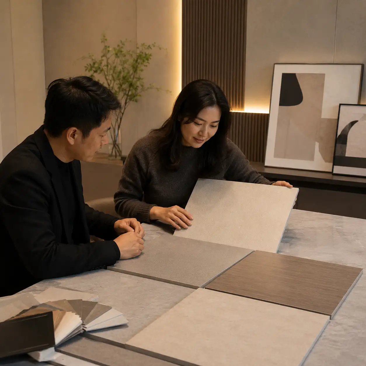Negative ion crystal wall panel sample review before bulk order