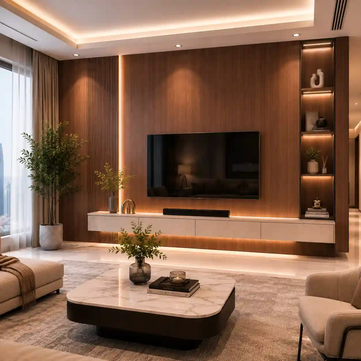 Smooth surface feature of negative ion crystal wall panels for easy interior maintenance