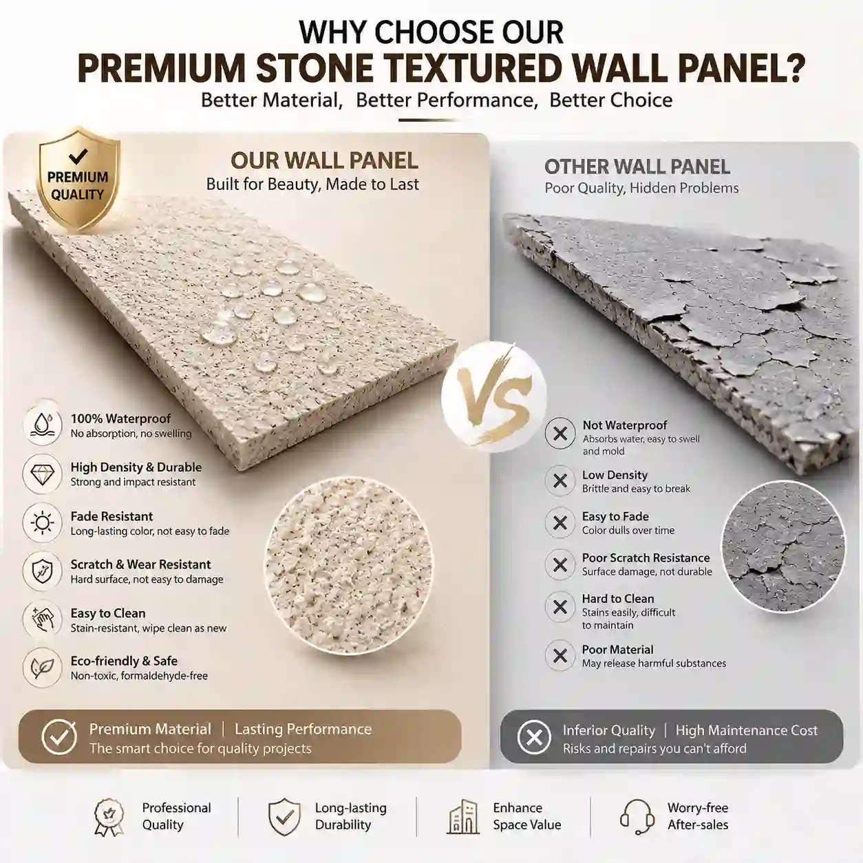 Lightweight stacked stone wall cladding panels for easier installation