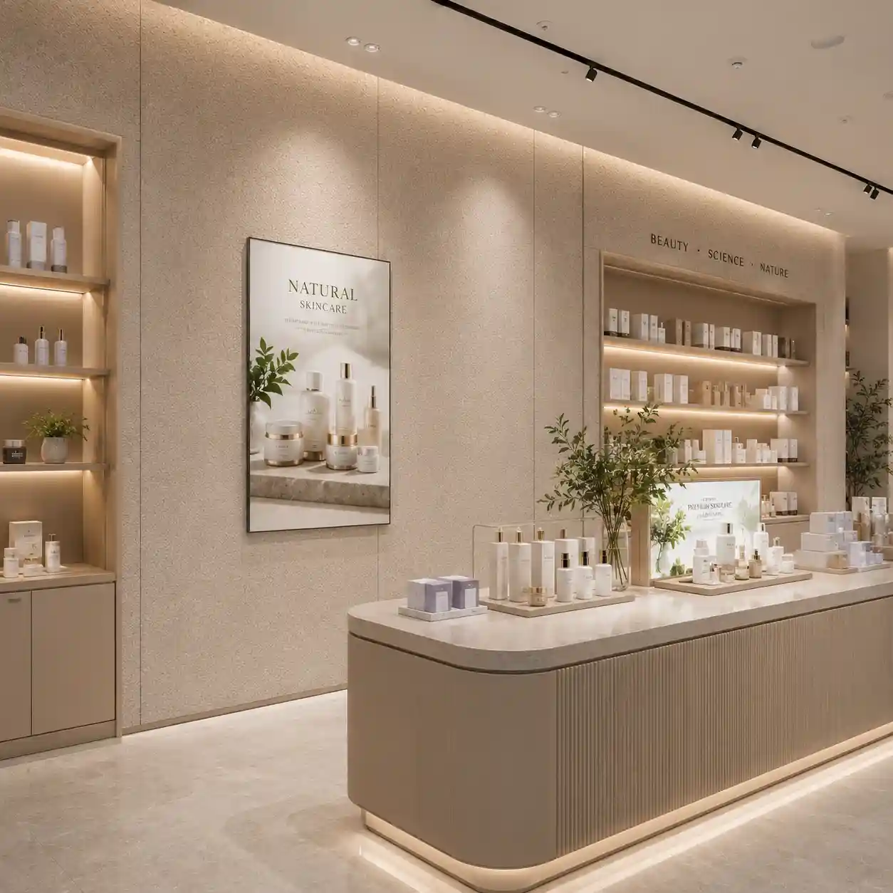 Polyurethane stacked stone panels used in hotel lobby and reception wall design