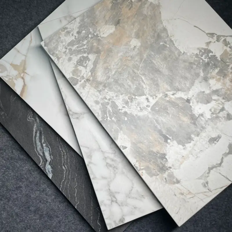 Waterproof SPC tile effect wall panel for bathroom and shower walls