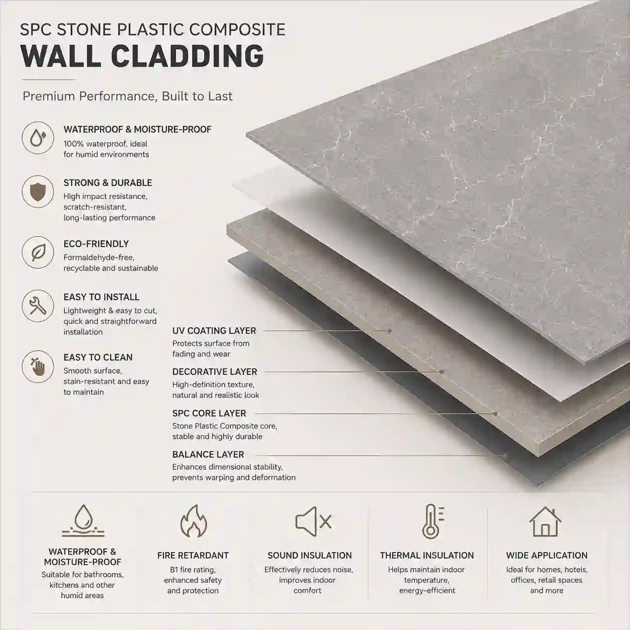 SPC wall cladding used in a commercial interior application