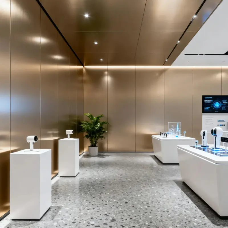 Durable SPC wall panel feature for high-traffic commercial interiors