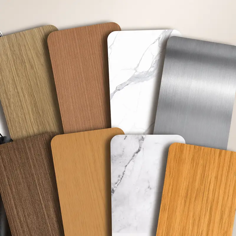 Side view showing PVC wall panel thickness and edge profile