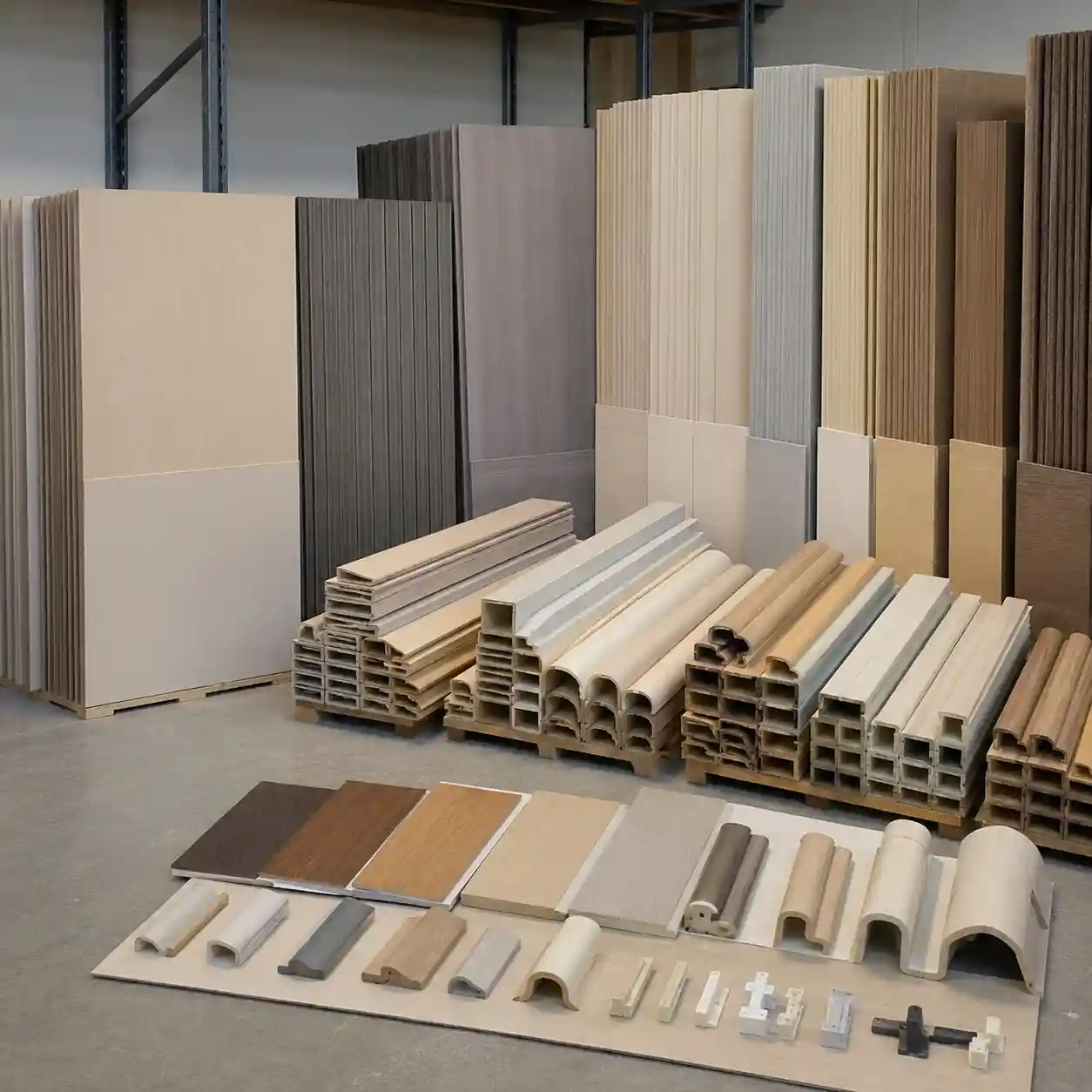Spare anti-collision wall boards and finish samples for future project replacement