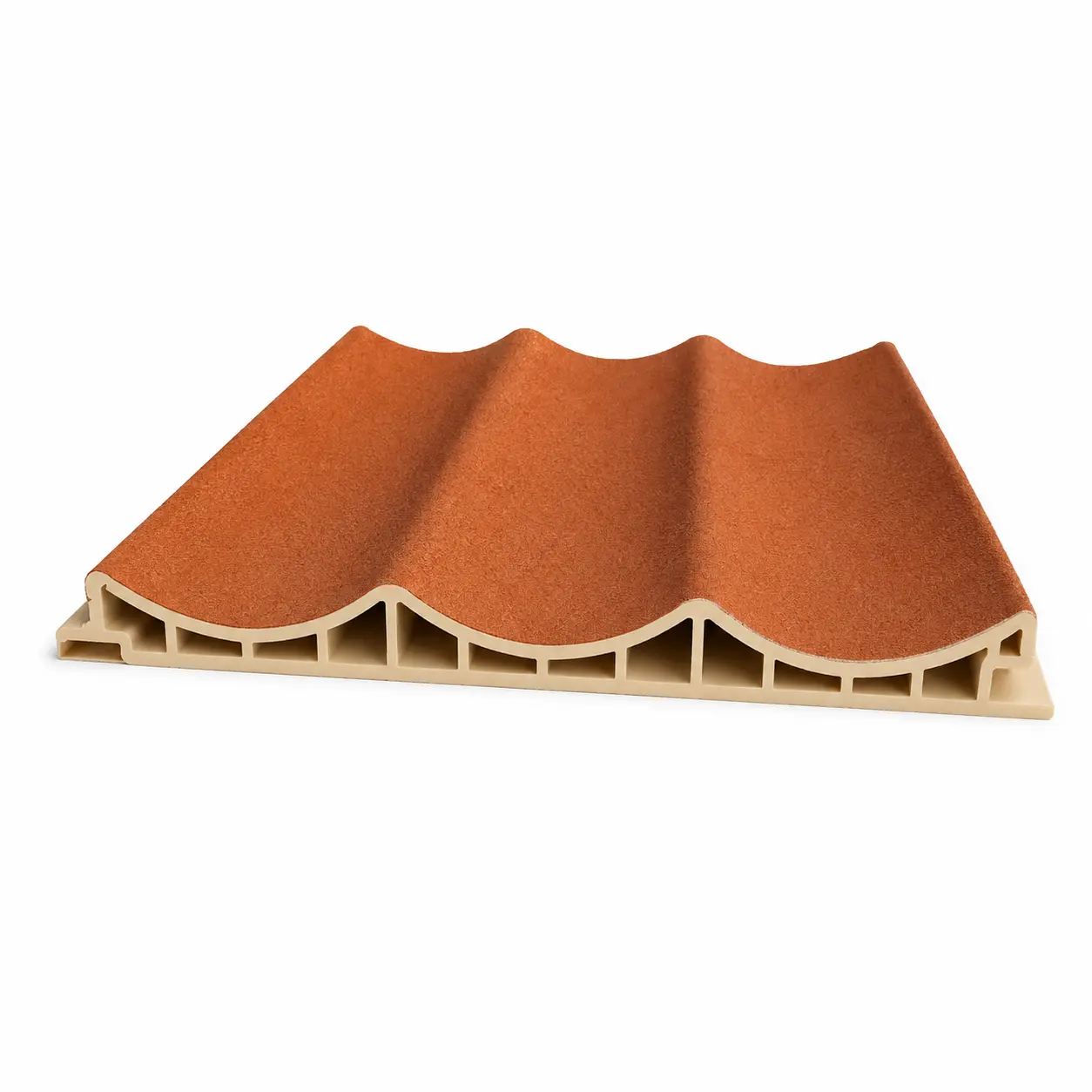 190mm wave profile wall panel front view for modern feature walls