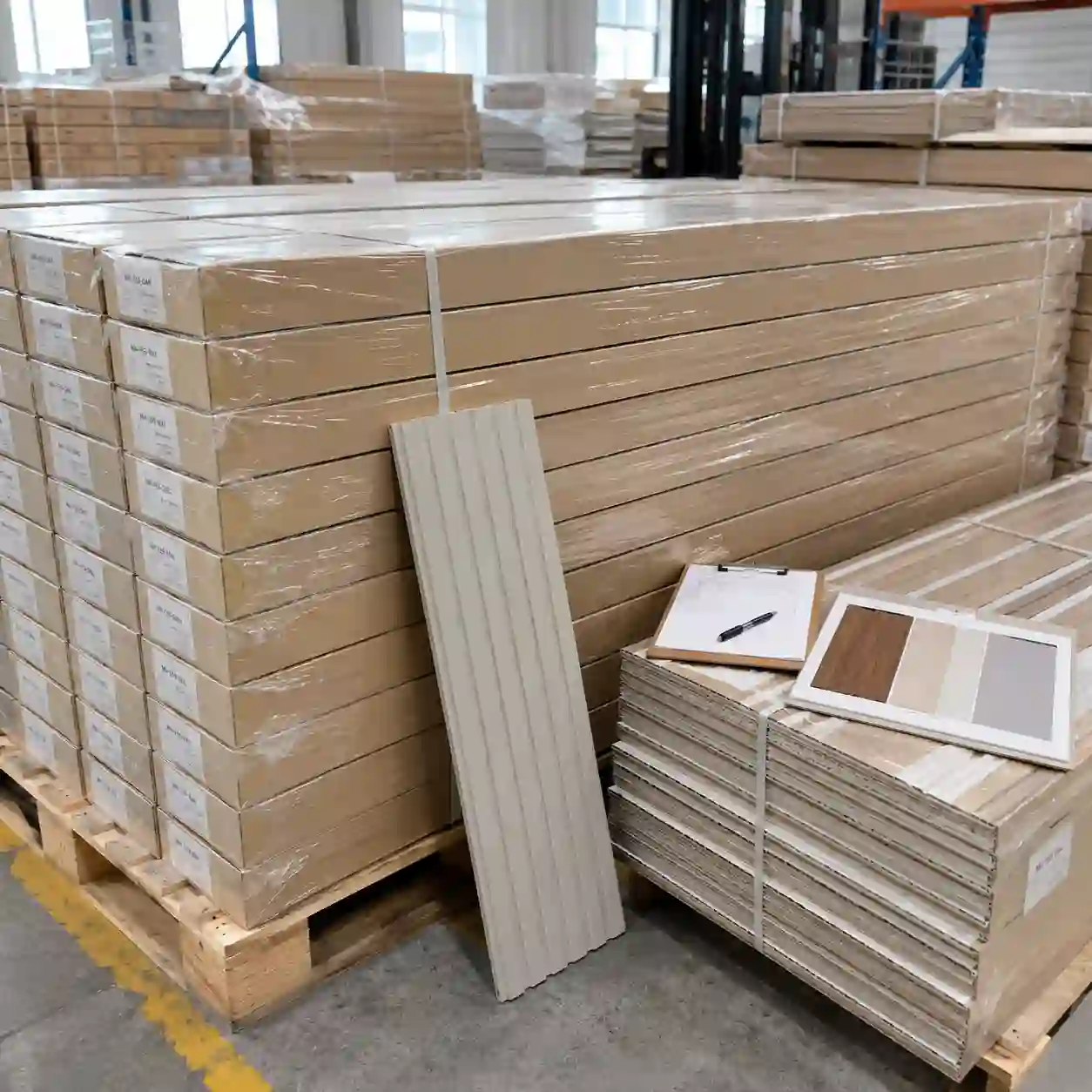 PVC wall cladding packing spare panels and finish batch records for hotel and villa projects