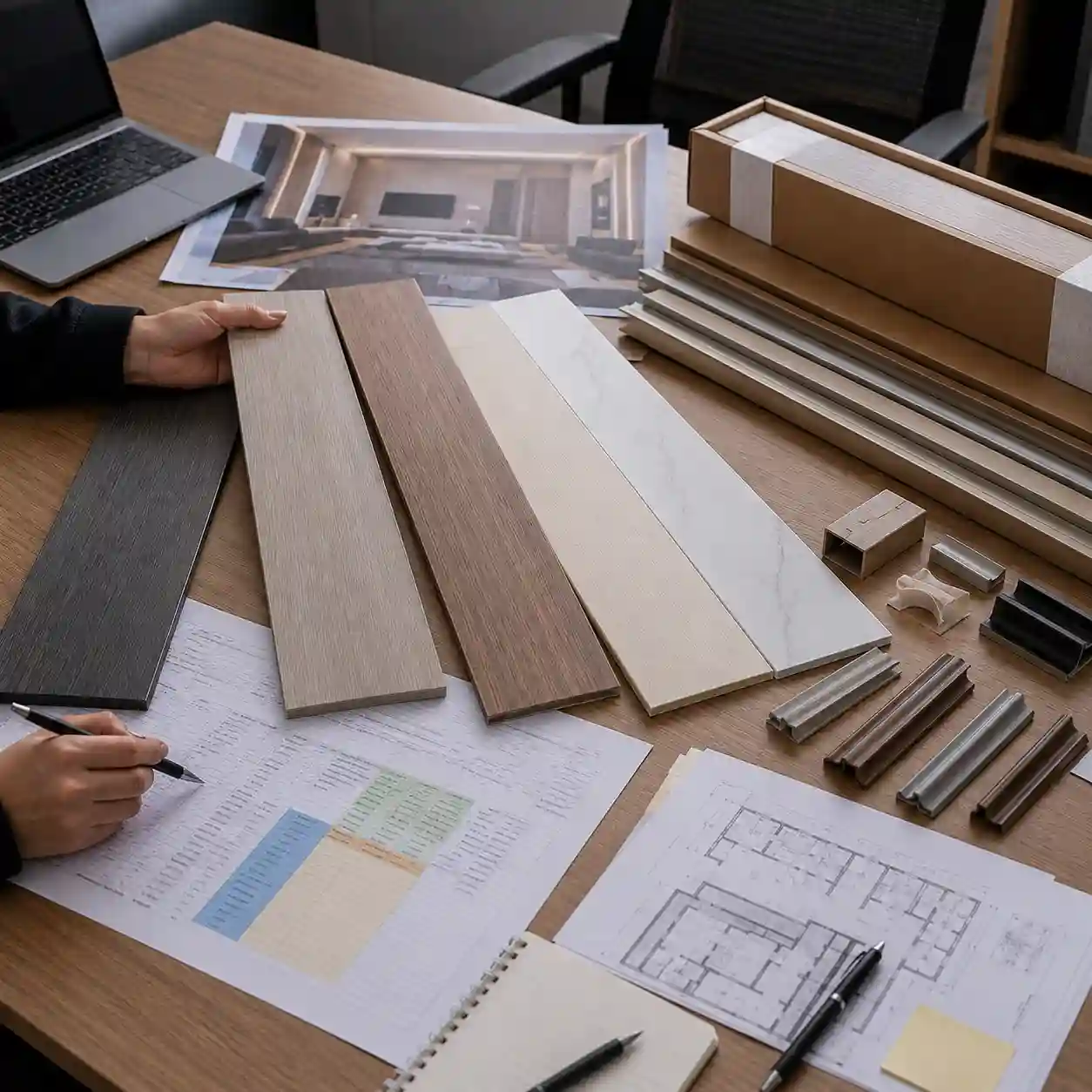 Wall panel total project value comparison including material finish trims packing and delivery