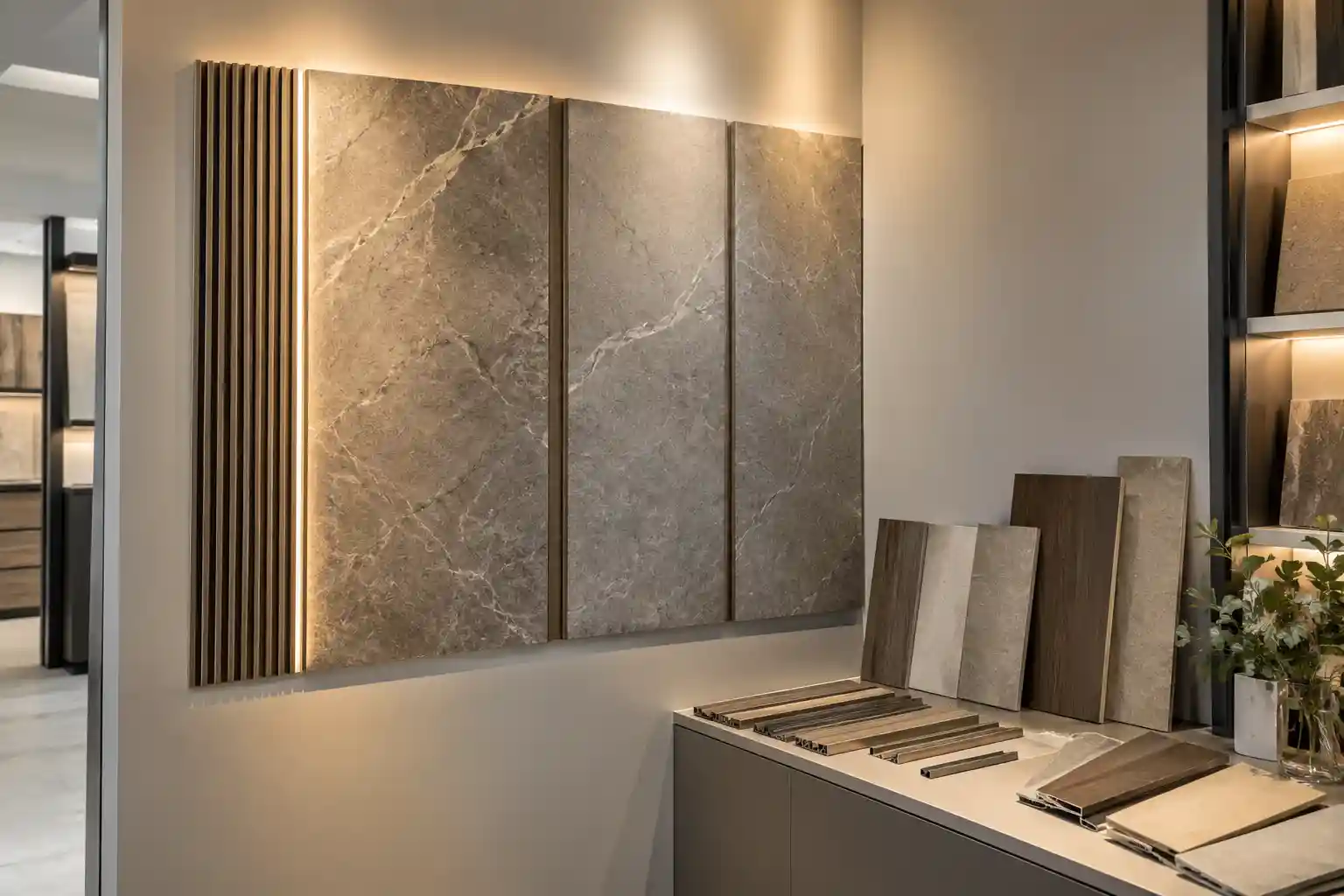 Decorative wall panel mockup and sample approval for a commercial project