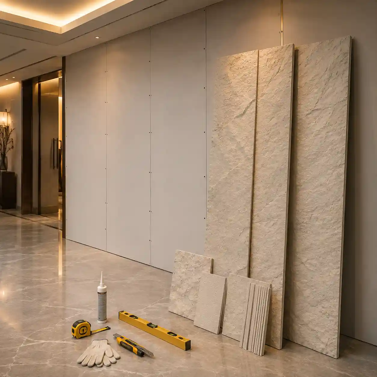 Lightweight PU stone panels reduce handling pressure for indoor renovation projects