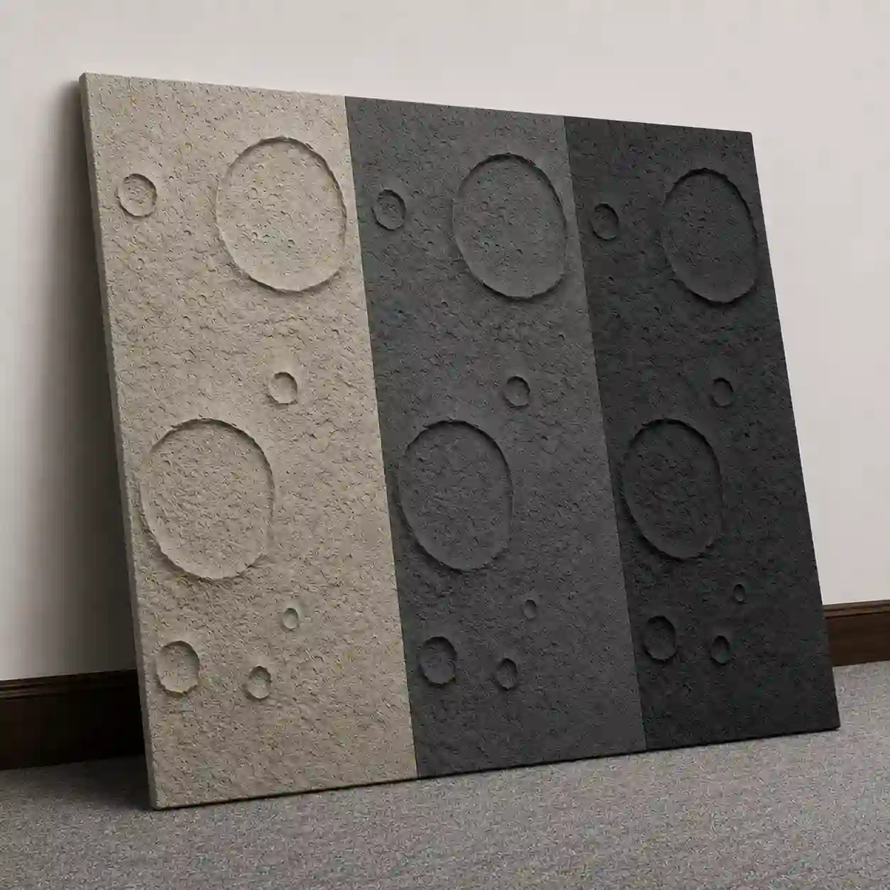 PU stone panel samples including rock look, stacked stone and faux stone textures